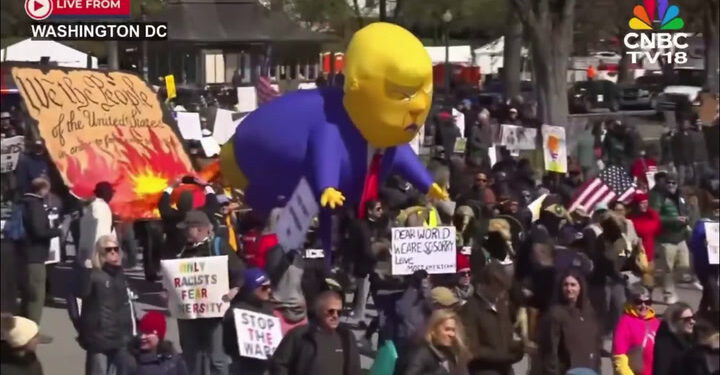 Video: Prosvjednici ‘No Kings’ paradiraju uz lik Trumpa | Vijesti