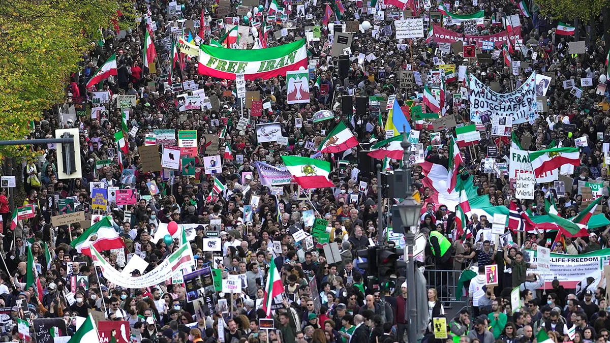 Proturežimski prosvjed u Njemačkoj.