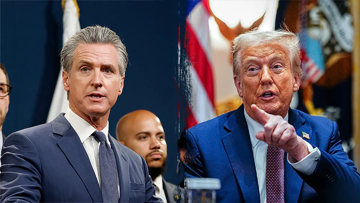 Gavin Newsom i Donald Trump u kompozitnoj slici