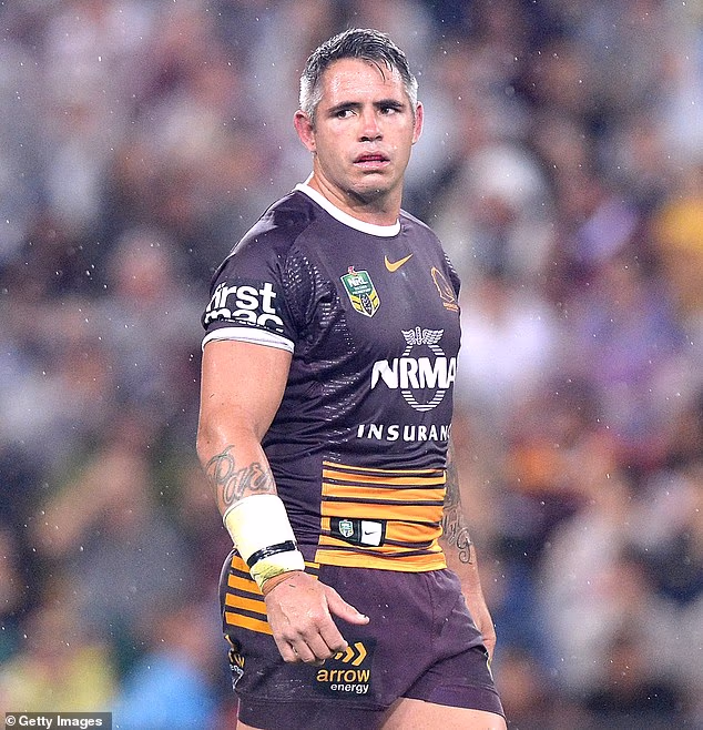 Parker (na slici igrajući za Brisbane 2016.) mislio je da je Woods 'apsolutni Derek' kad su se sukobili u State of Originu