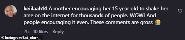 Kat Clark (39), koja se prošle godine preselila u Ameriku sa svojim suprugom Jonathanom i njihovom kćeri tinejdžericom Dejom, u subotu se suočila s žestokim reakcijama zbog isječka na Instagramu