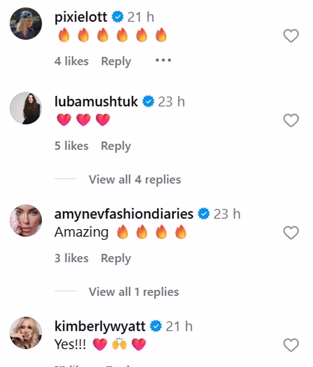 Djevojke su zapele za oko čak i pjevačici Pussycat Dolls Kimberley Wyatt koja je u komentarima napisala: 'Da!!!'