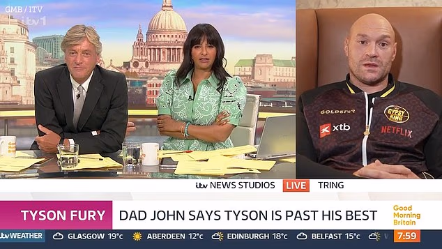 Govoreći u emisiji Good Morning Britain, Fury je rekao da njegov otac ne želi da boksa od 2020.