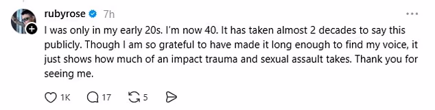 Ruby je to optužila kao odgovor na objavu o Katynoj reakciji na nastup Justina Biebera na Coachelli