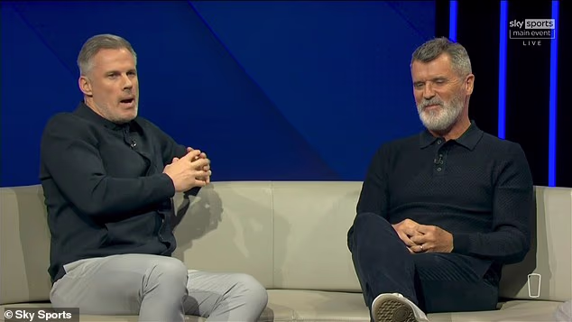 Njegov popis bio je u svjetlu Jamieja Carraghera (lijevo) koji je odabrao njegovih 10 najboljih - s Royem Keaneom (desno) na drugom mjestu