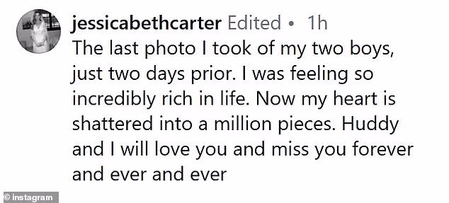 Jessica Carter Dawson rekla je svojim pratiteljima da je slika snimljena samo dva dana prije nego što su hitne službe pronašle njezinog supruga oko 300 km južno od Adelaidea