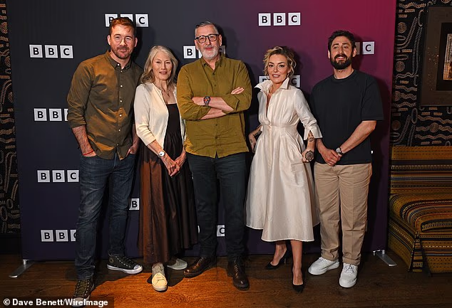 Sheridan je pozirala s kolegama Michaelom Sochom, Barryjem Sloaneom iz House of the Dragon, Geraldine James iz Dope Girls kao i piscem Tonyjem Schumacherom nominiranim za BAFTA-u