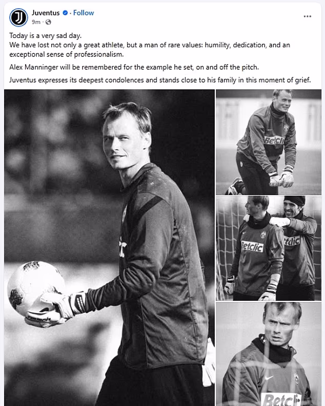 Juventus je bio među Manningerovim bivšim klubovima koji su potvrdili njegov profesionalizam