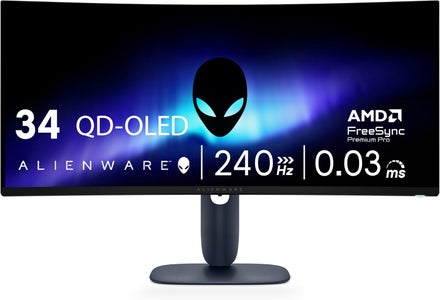 34" Alienware AW3425DW WQHD 240Hz QD-OLED zakrivljeni monitor za igre