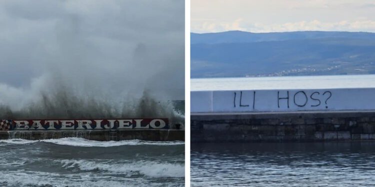 FOTO Netko se našalio s praznim zidom na Firulama: “Oće bit Torca ili HOS?”