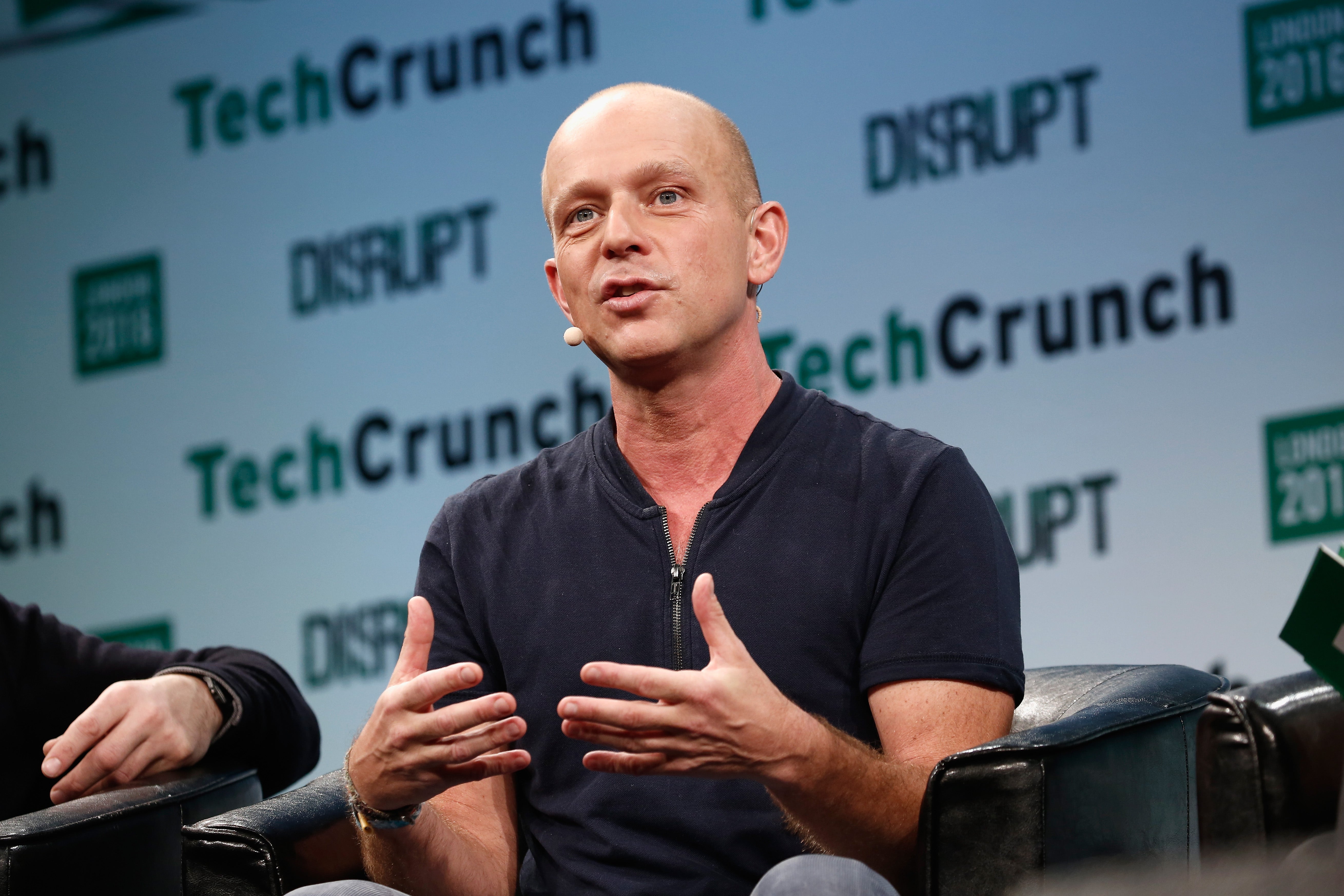 Steve Hilton nazoči pitanjima i odgovorima tijekom drugog dana TechCrunch Disrupt London u Copper Box Areni 6. prosinca 2016. u Londonu, Engleska