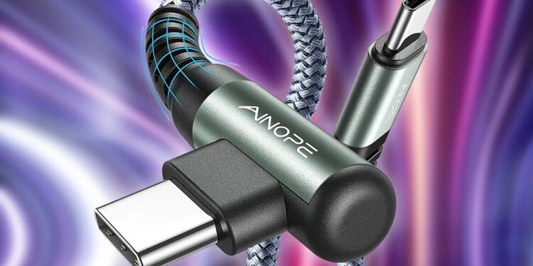 Nabavite 2 paketa USB-C kabela pod pravim kutom od 6,6 stopa za 5 USD (samo 2,50 USD po kabelu)