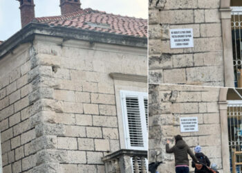 Opasnost na Batali: Dijelovi fasade otpadaju, prolaznici i dalje prolaze ispod zgrade (FOTO/VIDEO)