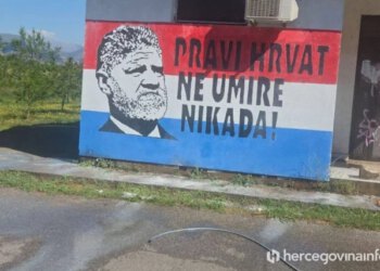Prebojan mural posvećen Praljku u naselju Ortiješ, ubrzo isprana boja i Praljak opet osvanuo