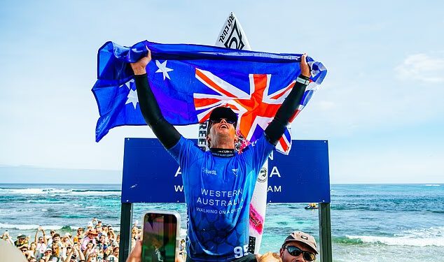 Surfer zapanjio reakcijom od tri riječi koja se NE MOŽE NAPISATI nakon ogromne pobjede – a samo bi Australac mogao razumjeti zašto