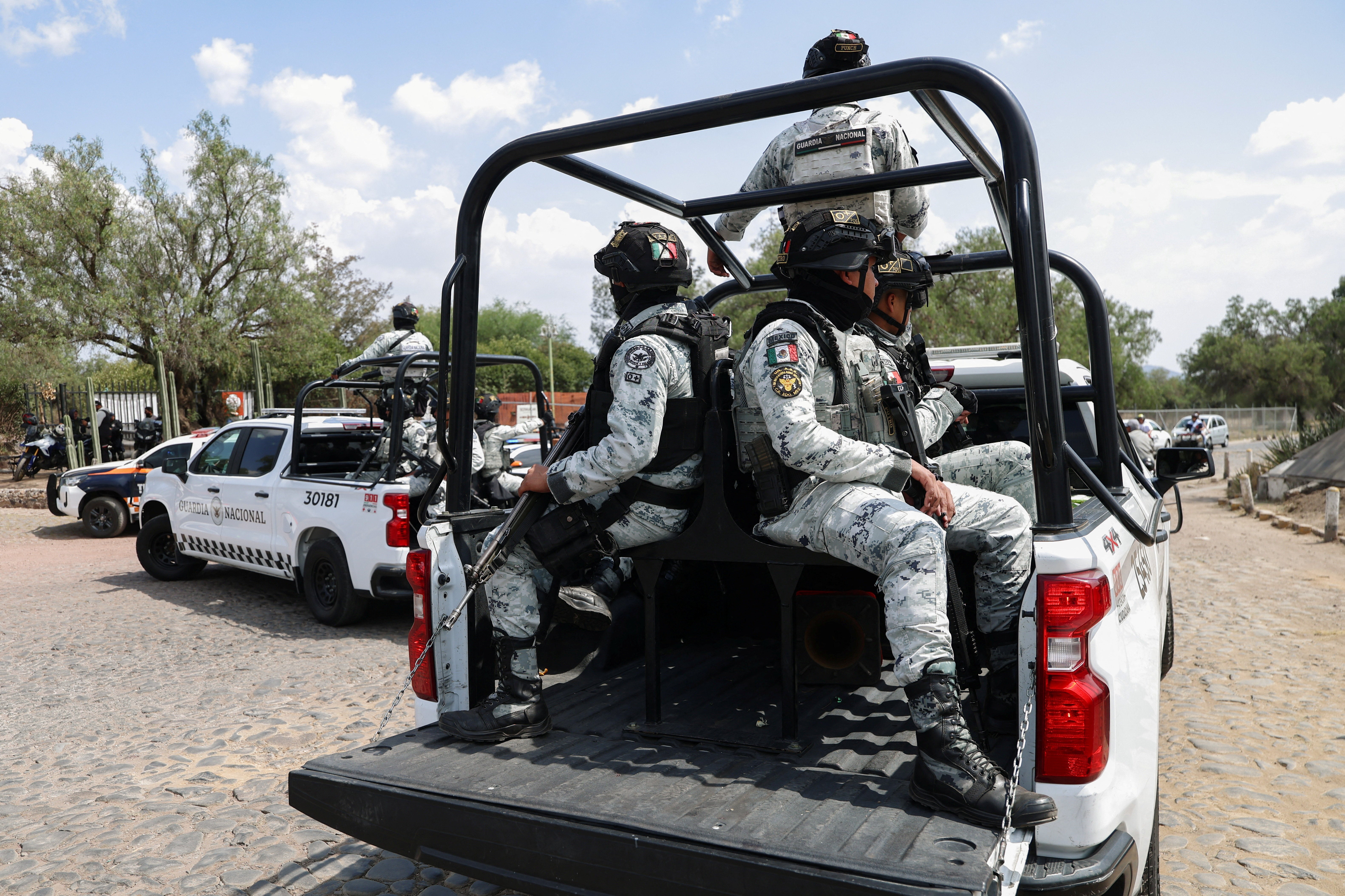 Pripadnici meksičke nacionalne garde na mjestu događaja