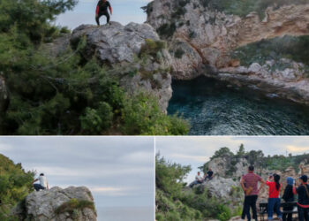 Turisti se penju po stijenama ispod Lovrjenca ne razmišljajući o opasnosti (FOTO)