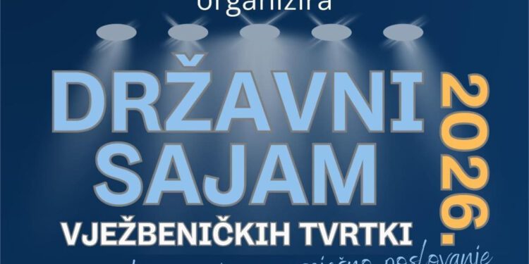 Učenici poduzetnici iz cijele Hrvatske predstavljaju svoje tvrtke na Državnom sajmu vježbeničkih tvrtki u Splitu 10. travnja 2026.