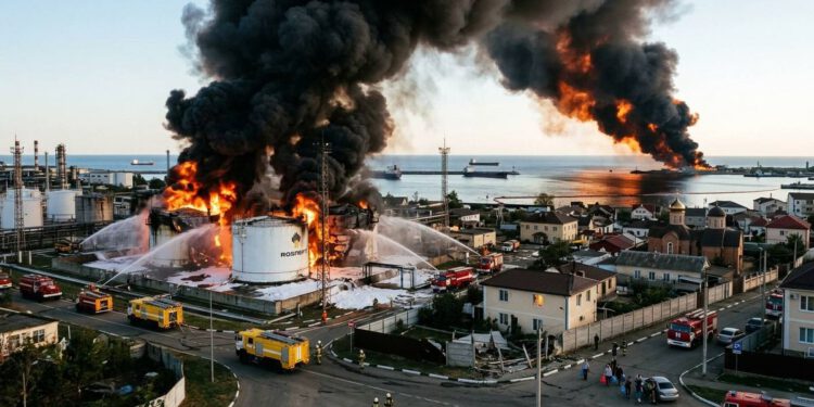 Ukrajinski dronovi pogodili ključnu rusku luku na Crnom moru, ima poginulih