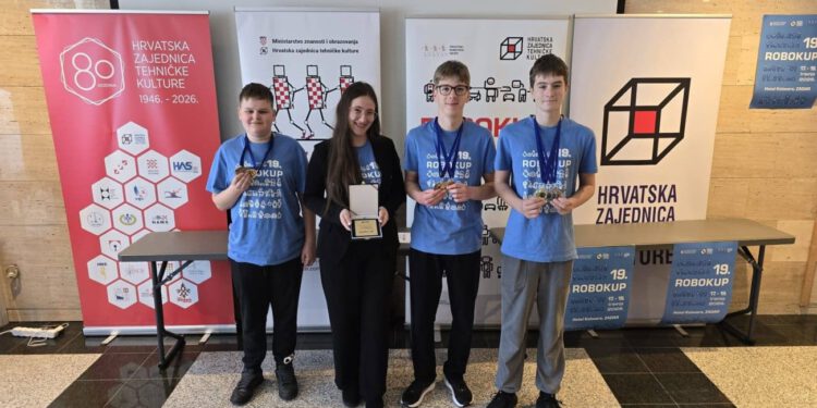 Zlato za splitsku Zajednicu tehničke kulture na Robokupu 2026
