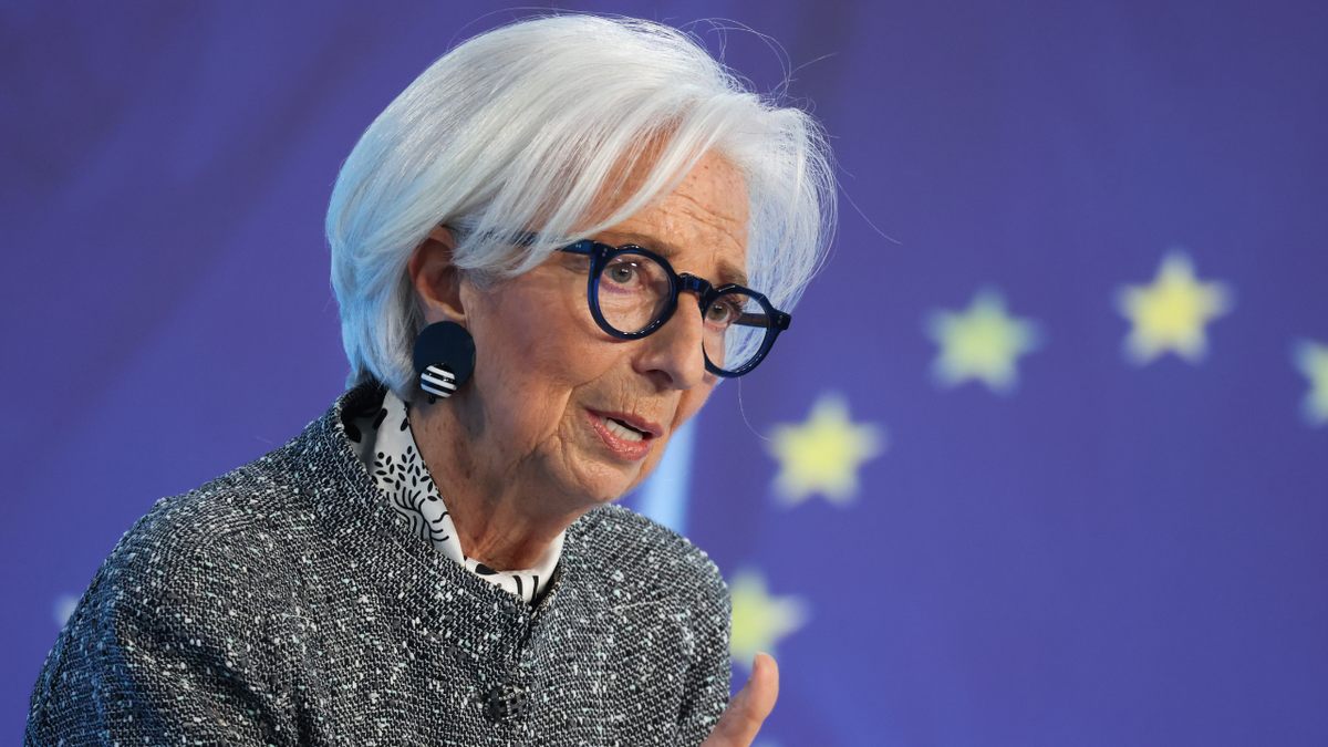Christine Lagarde, predsjednica Europske središnje banke govori na konferenciji u Frankfurtu, Njemačka, 19. ožujka 2026.