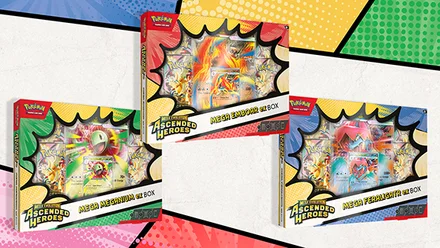 Ascended Heroes - Mega Meganium ex, Mega Emboar ex i Mega Feraligatr ex Boxes