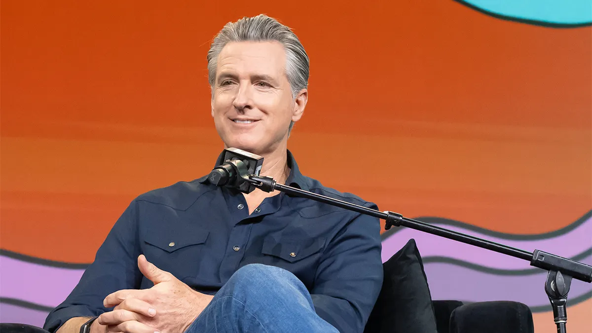 Guverner Gavin Newsom govori na sjednici tijekom konferencije SXSW u Austinu, Texas