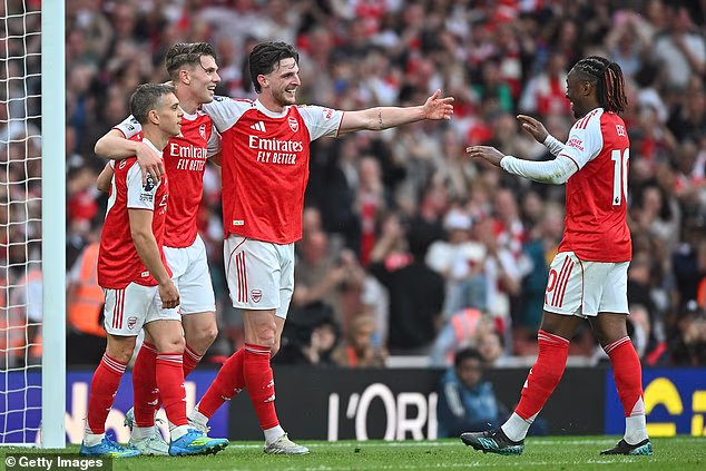 To znači da će Arsenal biti prvak ako pobijedi u posljednje tri preostale prvenstvene utakmice