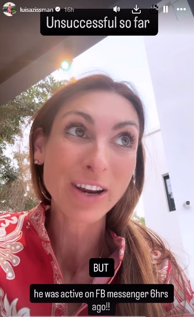 Zvijezda Pripravnika rekla je svojim sljedbenicima da je 'do sada bila neuspješna' u potrazi za Leejem, dok je na svojoj stranici dijelila videozapise u kojima traži poslovnog čovjeka
