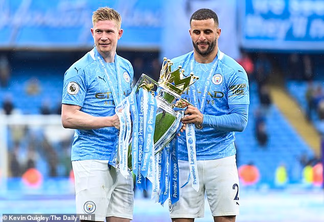 The tendency of big personalities like Kevin De Bruyne (left) and Kyle Walker to call out team-mates in training had driven standards when City were winning, but were now starting to grate