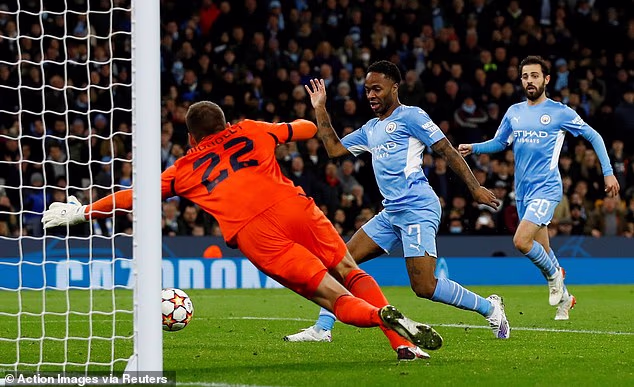 Raheem Sterling perfected the art of ghosting in right on time at the back post to score
