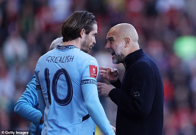 Displays in training saw Jack Grealish fall behind another wide player, Savinho, and the No 10 simply did not react consistently enough to Guardiola’s warnings