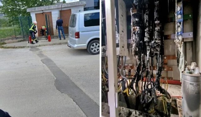 Gorjela trafostanica u industrijskoj zoni Tromeđa kod Čitluka