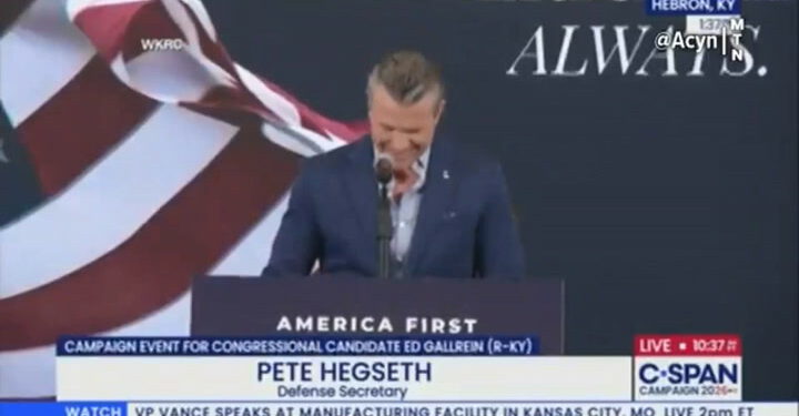 Hegseth oponaša Trumpa tijekom dojma na predizbornom skupu | Vijesti