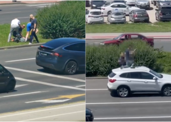 Imamo cijelu snimku incidenta u Novom Zagrebu: Muškarac se bacio i u bok auta