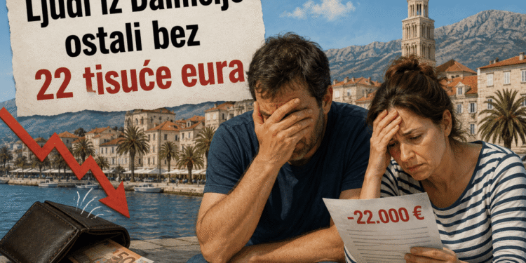 Ljudi iz Dalmacije ostali bez 22 tisuće eura