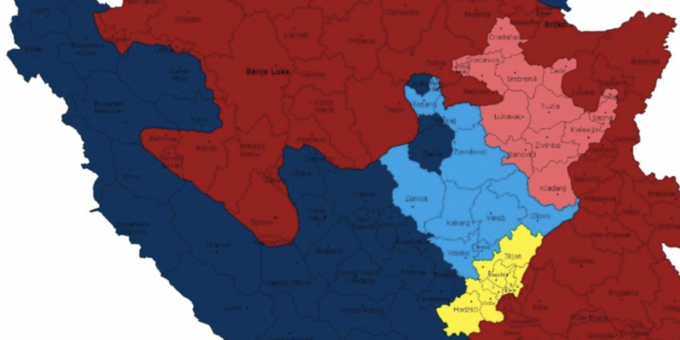 Pojavila se karta na kojoj Hrvatska širi svoje granice: ‘Podržimo mirni raspad protektorata’