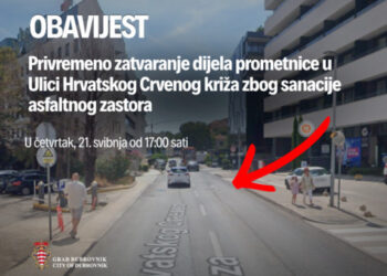 Privremeno zatvoren dio prometnice u Ulici Hrvatskog Crvenog križa zbog propadanja asfalta