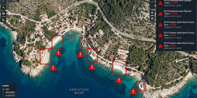 Sateliti će otkrivati ilegalnu gradnju i devastaciju obale!