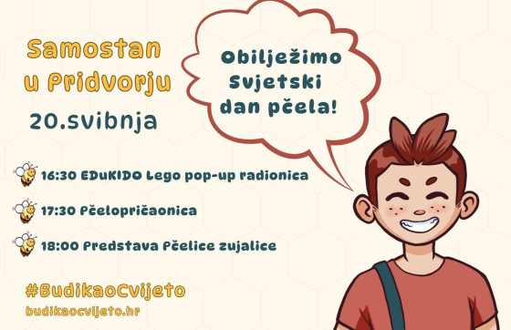 Svjetski dan pčela u Pridvorju: Radionica, pričaonica i lutkarska predstava za djecu