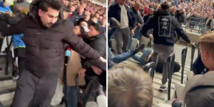 Tučnjava na tribinama tijekom West Ham-Arsenala: navijač je gurnut i gadno pada