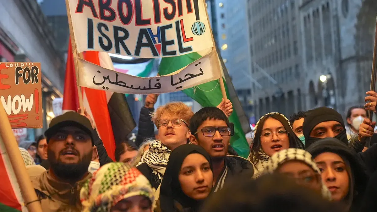 Protuizraelski prosvjed ispred UN-a u New Yorku.