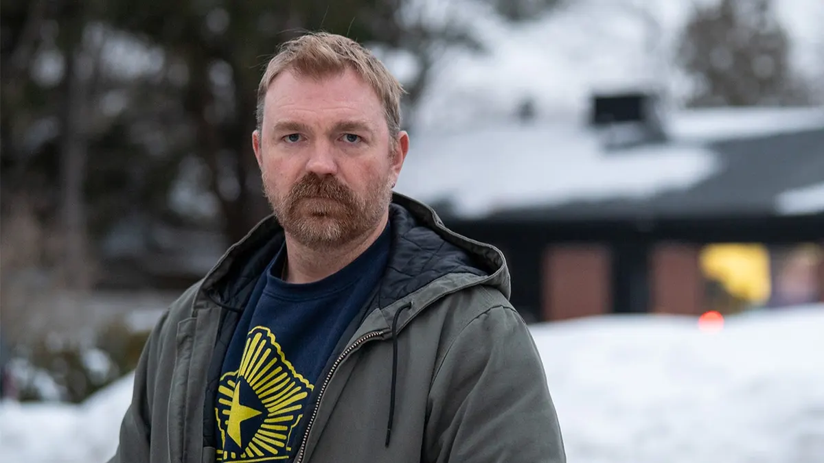 Graham Platner govori na događaju u južnom Portlandu, Maine