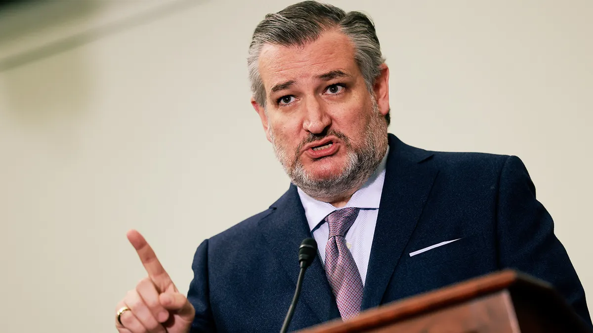 Sen. Ted Cruz govori na tiskovnoj konferenciji s obiteljima na US Capitolu u Washingtonu, DC