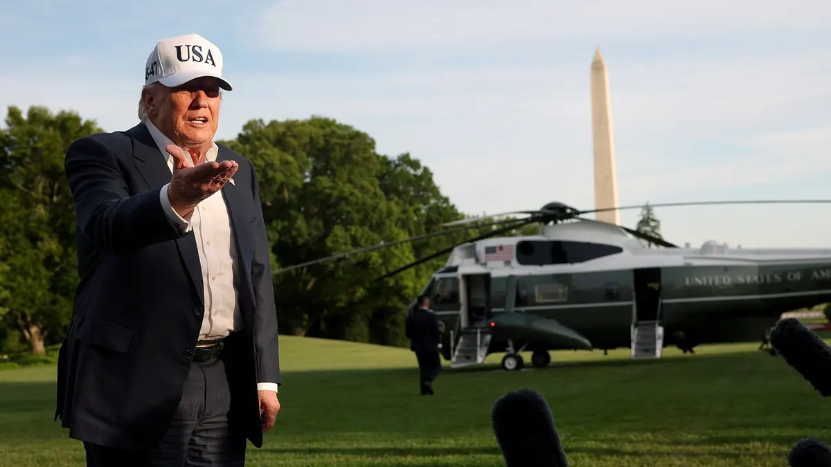 Trump marine jedan na južnom travnjaku