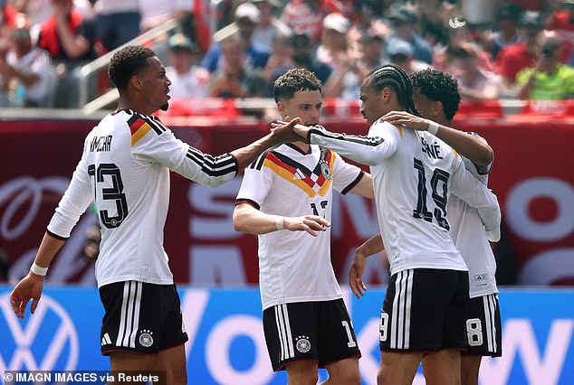 Njemački krilni igrač Leroy Sane (desno) postigao je pobjednički pogodak tijekom drugog poluvremena u Chicagu