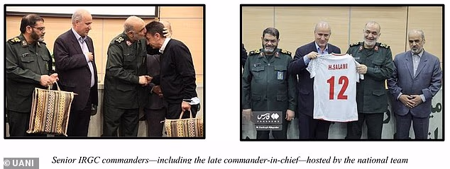 Viši zapovjednici IRGC-a - uključujući pokojnog vrhovnog zapovjednika - domaćin nacionalnog tima