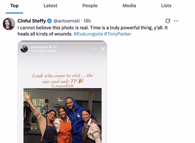 Jedan obožavatelj komentirao je: ¿Ne mogu vjerovati da je ova fotografija stvarna. Vrijeme je uistinu moćna stvar, svi. Liječi sve vrste rana. #EvaLongoria #TonyParker¿
