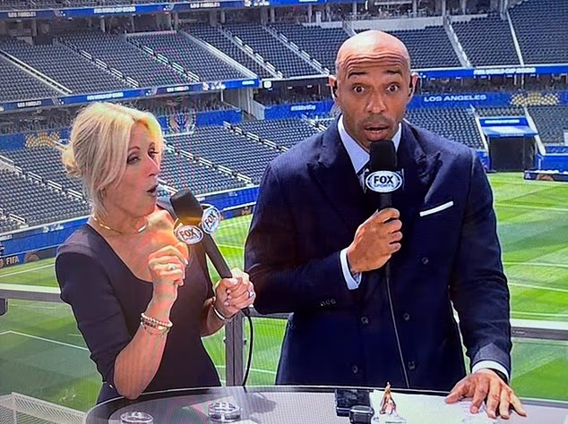 Voditeljica Rebecca Lowe i analitičar Thierry Henry nisu mogli vjerovati što je Lalas rekao