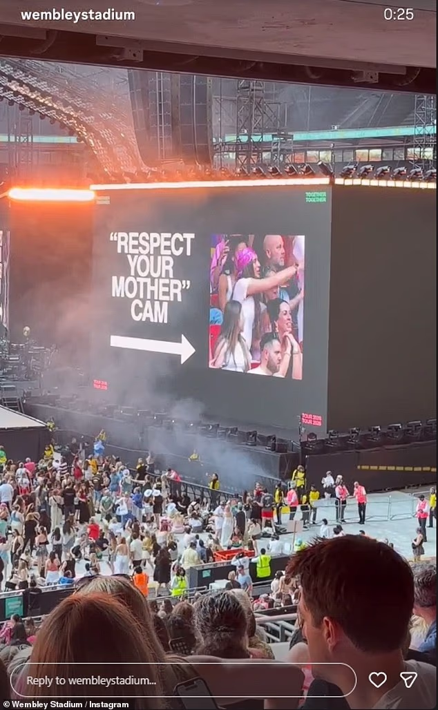 Videozapisi koje je podijelio stadion Wembley pokazuju vodenu maglu koja se prska po publici prije početka koncerta